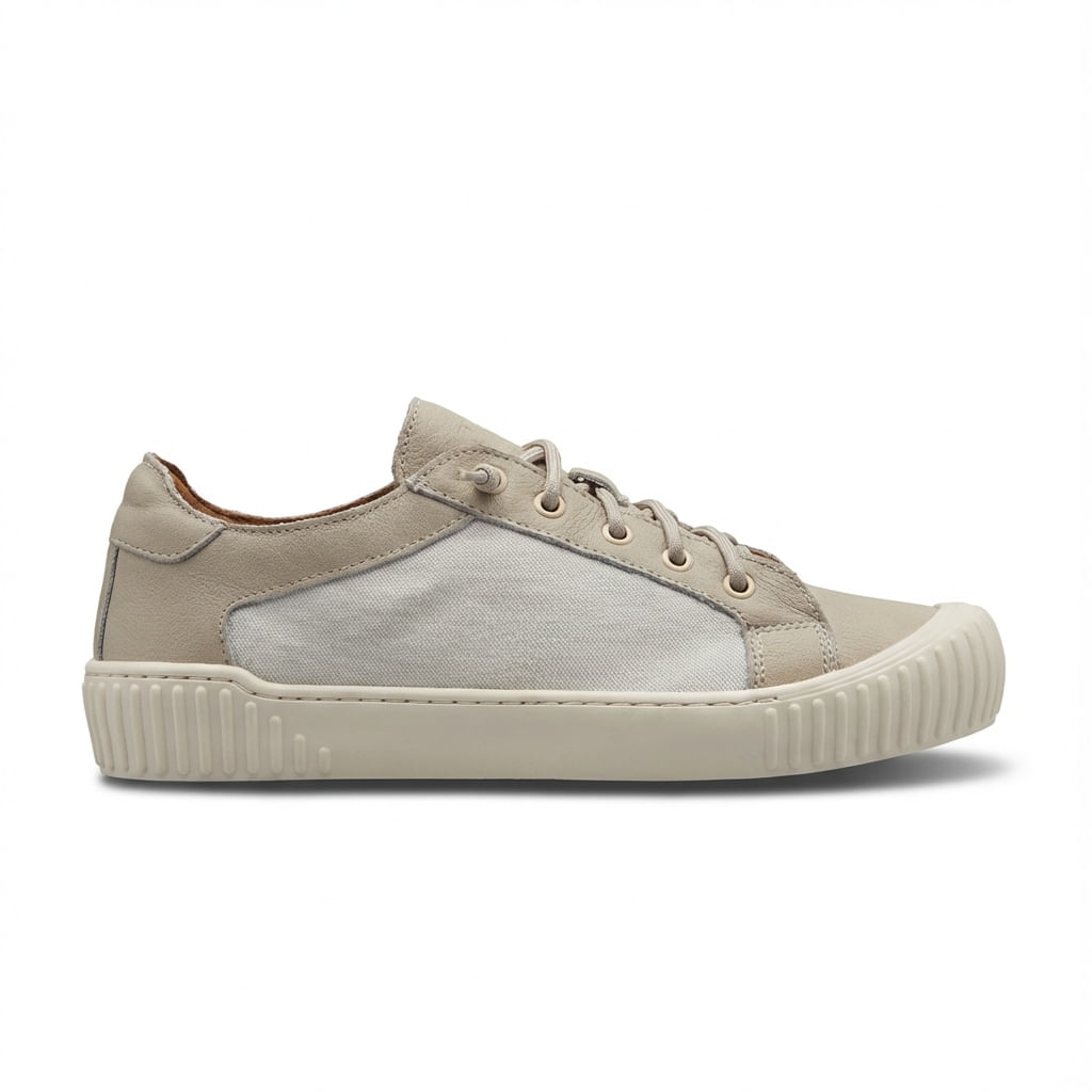 Tenis Fem Elastico Lona - Off White